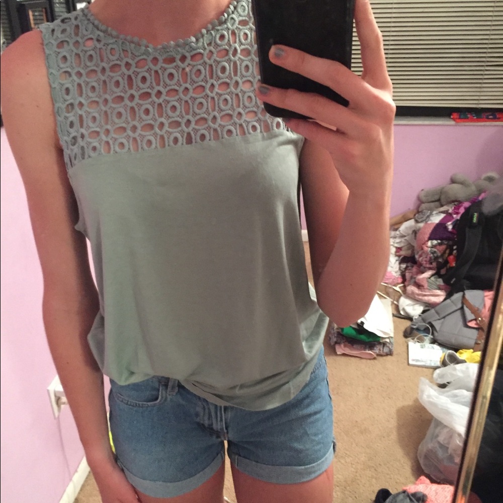 Light green tank top